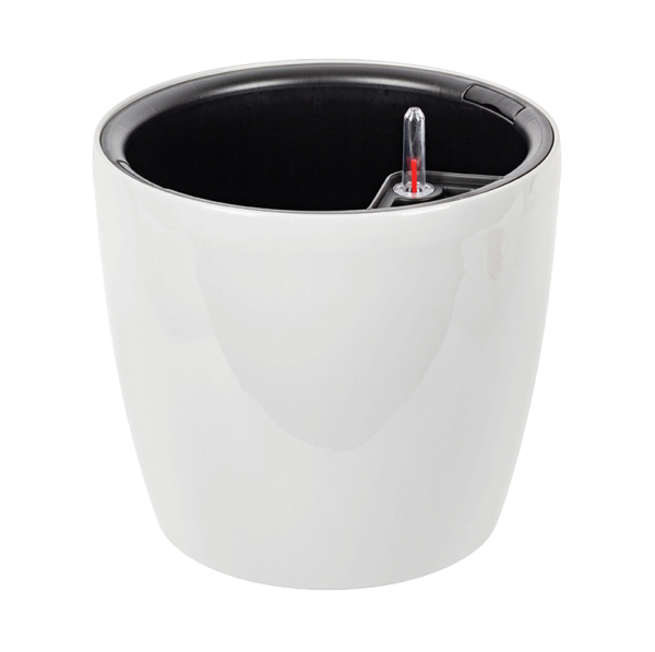 Кашпо АНФА D150мм 1л/1,8л с вставкой и с автополивом (Белый )